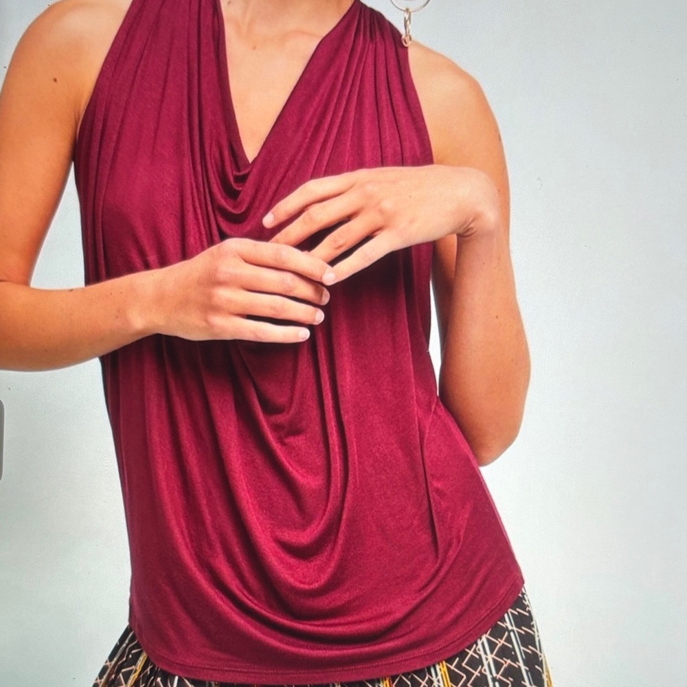 Michael Stars For Anthropologie Drape Neck Cowl Halter Top